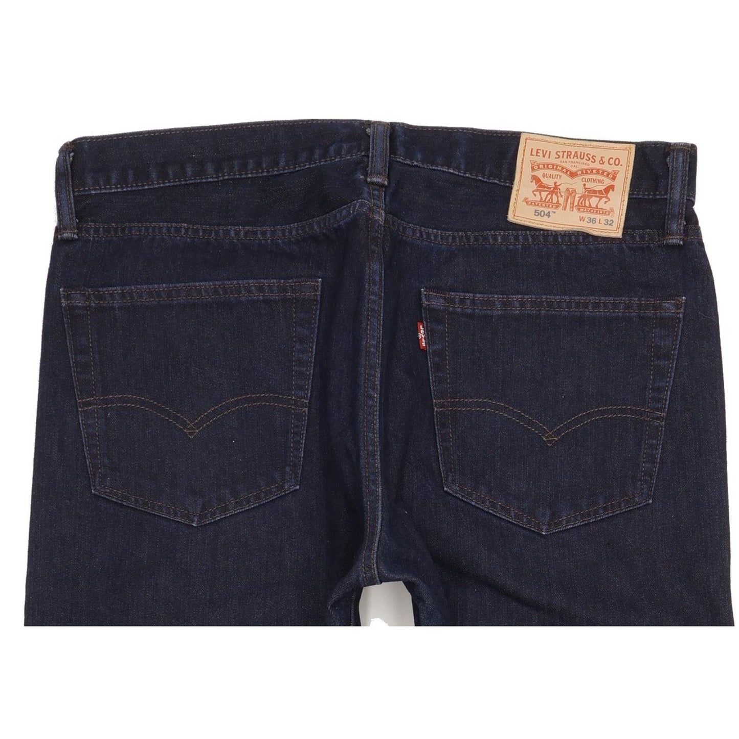 Levi's 504 Men Navy Straight Regular Jeans W36 L29