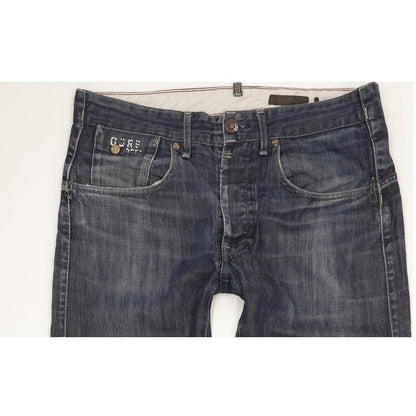 G-Star Structor Men Blue Straight Slim Jeans W31 L35