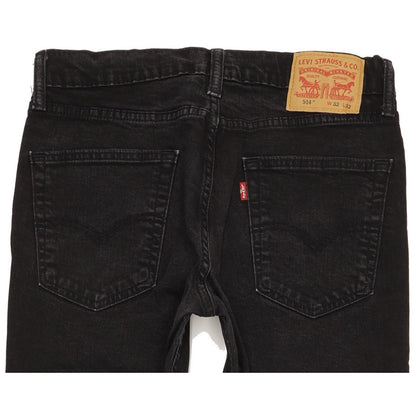 Levi's 514 Men Black Straight Slim Stretch Jeans W32 L31