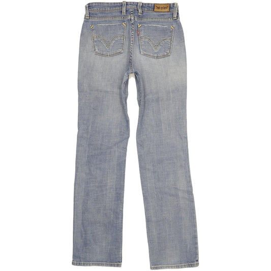 Levi's 627 Women Blue Straight Regular Stretch Jeans W28 L31