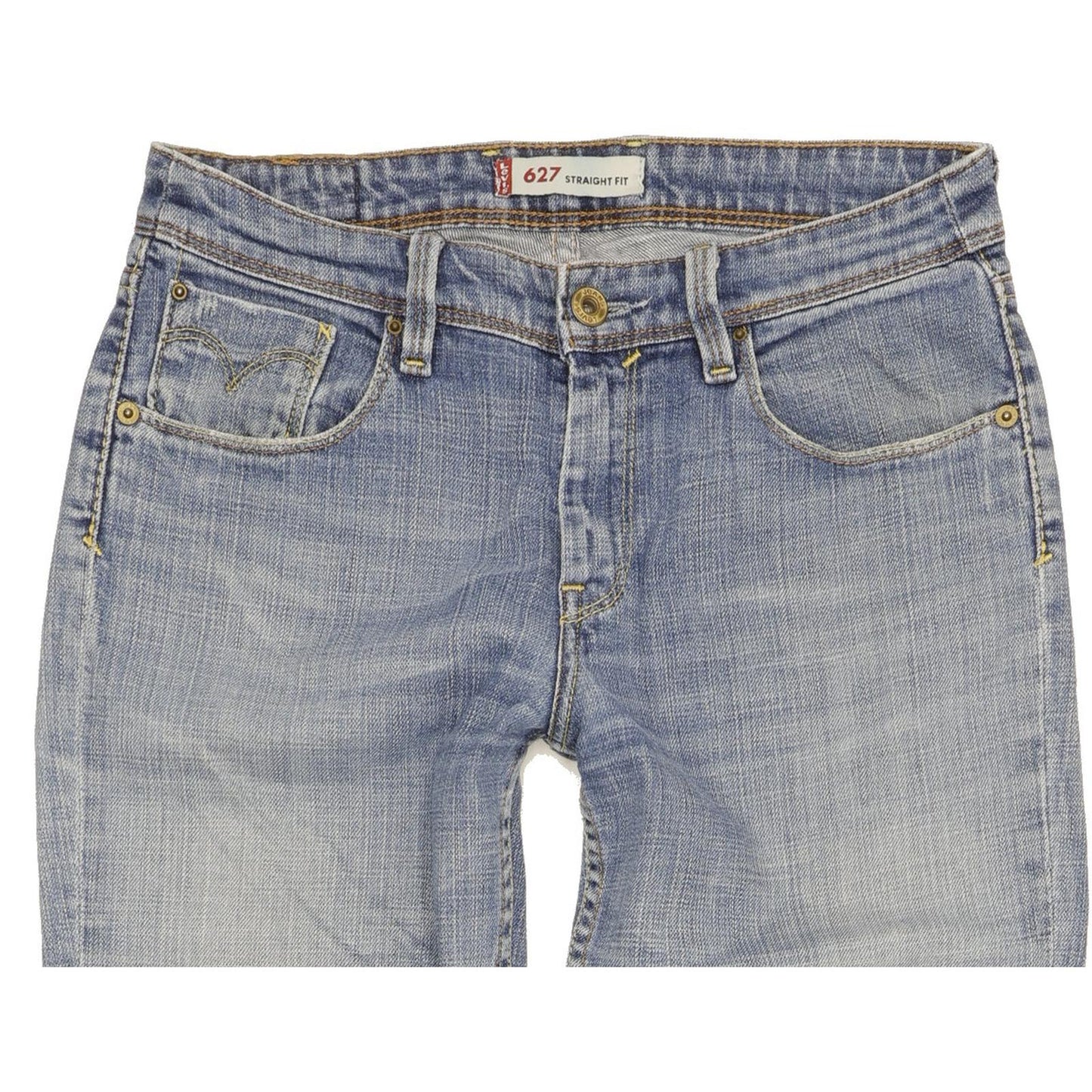 Levi's 627 Women Blue Straight Regular Stretch Jeans W28 L31