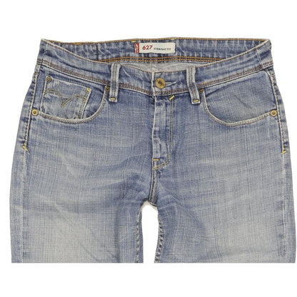 Levi's 627 Women Blue Straight Regular Stretch Jeans W28 L31
