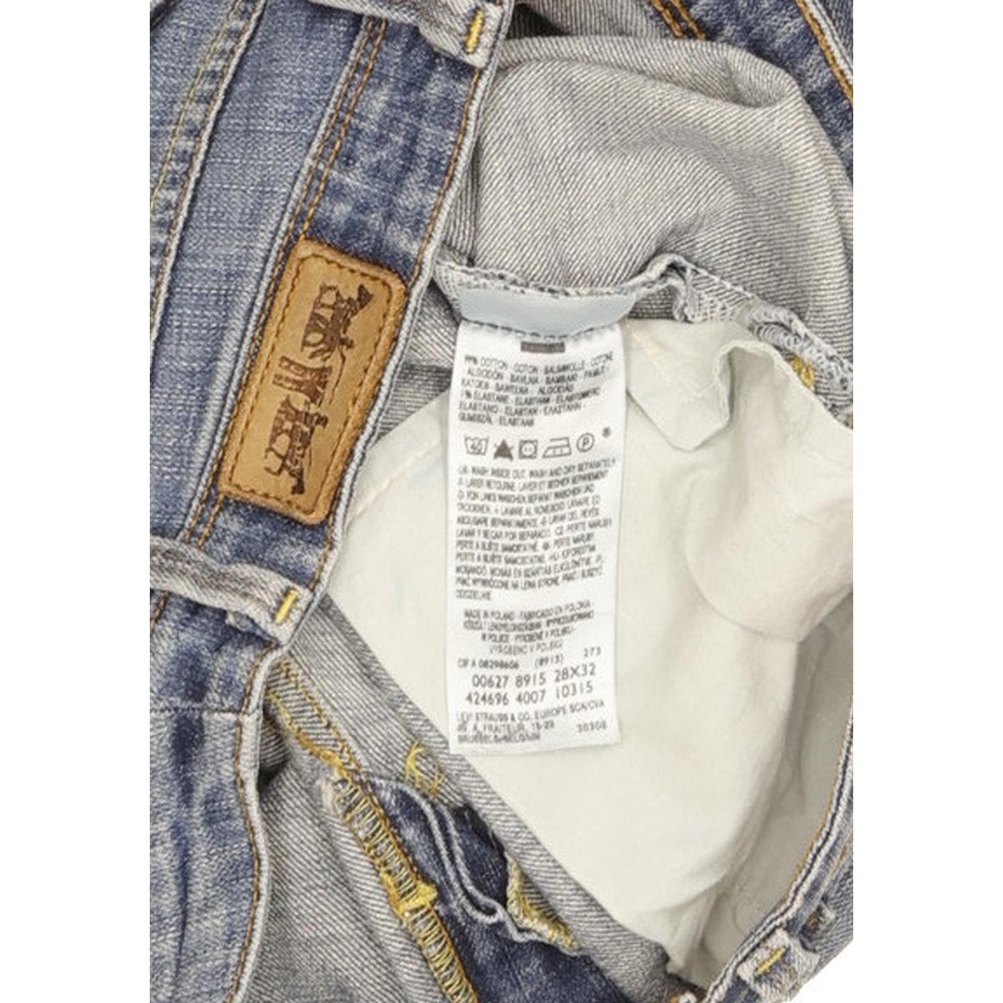 Levi's 627 Women Blue Straight Regular Stretch Jeans W28 L31