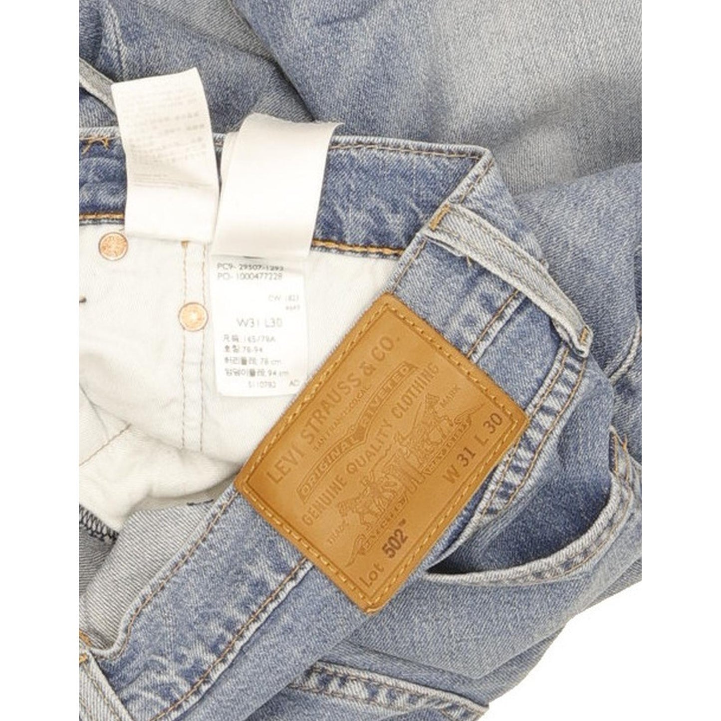 Levi's 502 Men Blue Tapered Regular Stretch Jeans W31 L29