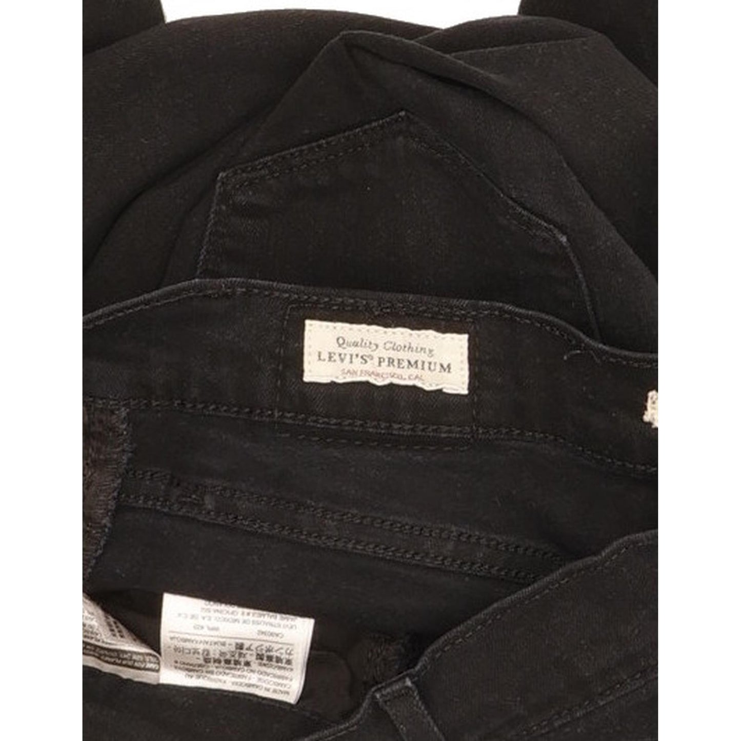 Levi's 724 Women Black Straight Slim Stretch Jeans W26 L29