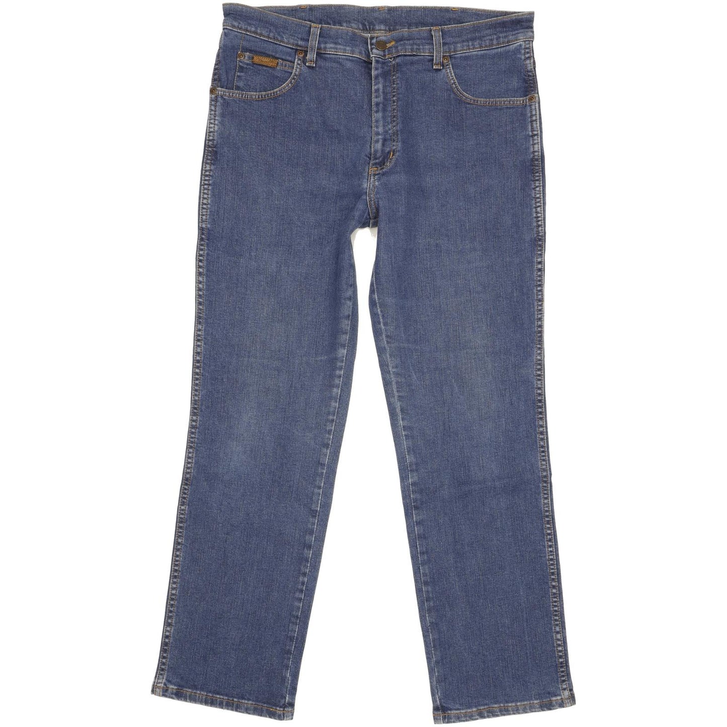 Wrangler Texas Men Blue Straight Regular Stretch Jeans W36 L30