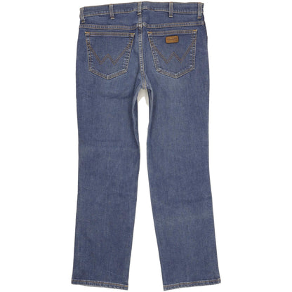 Wrangler Texas Men Blue Straight Regular Stretch Jeans W36 L30