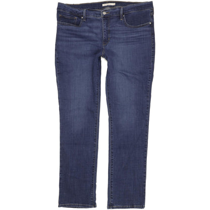 Levi's 314 Shaping Women Blue Straight Slim Stretch Jeans W34 L31