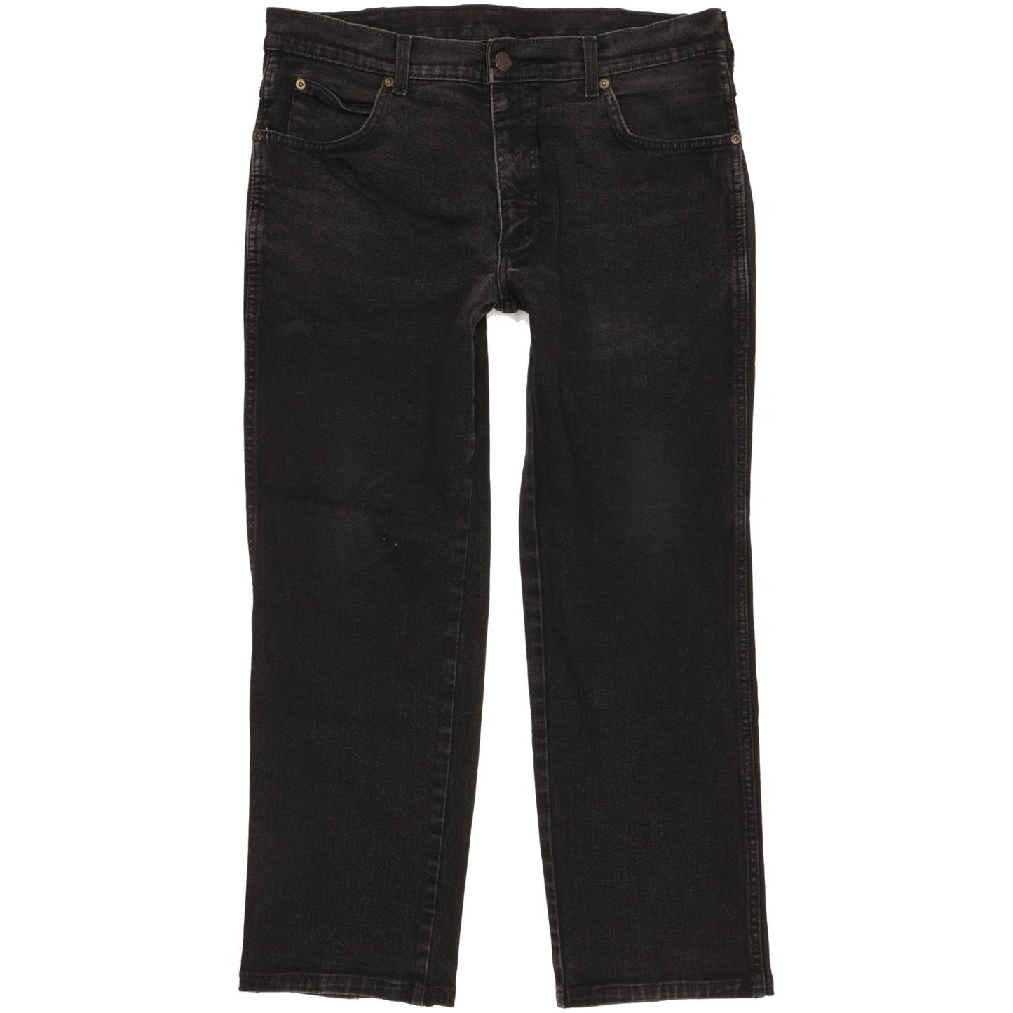 Wrangler Texas Men Black Straight Regular Stretch Jeans W34 L27