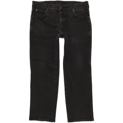 Wrangler Texas Men Black Straight Regular Stretch Jeans W34 L27