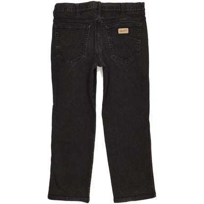 Wrangler Texas Men Black Straight Regular Stretch Jeans W34 L27