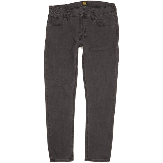 Lee Luke Men Grey Skinny Slim Stretch Jeans W33 L30