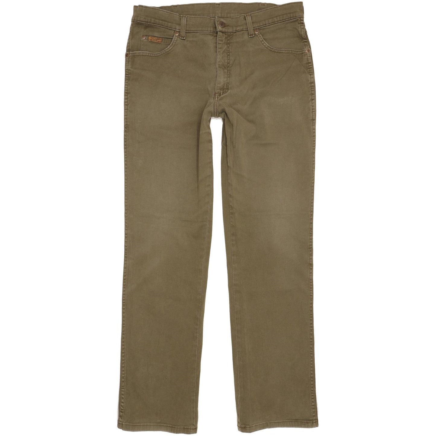 Wrangler Men Brown Straight Regular Stretch Jeans W34 L33