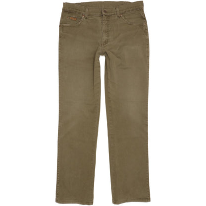 Wrangler Men Brown Straight Regular Stretch Jeans W34 L33