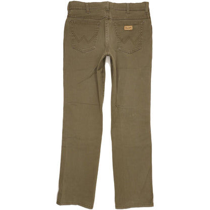 Wrangler Men Brown Straight Regular Stretch Jeans W34 L33
