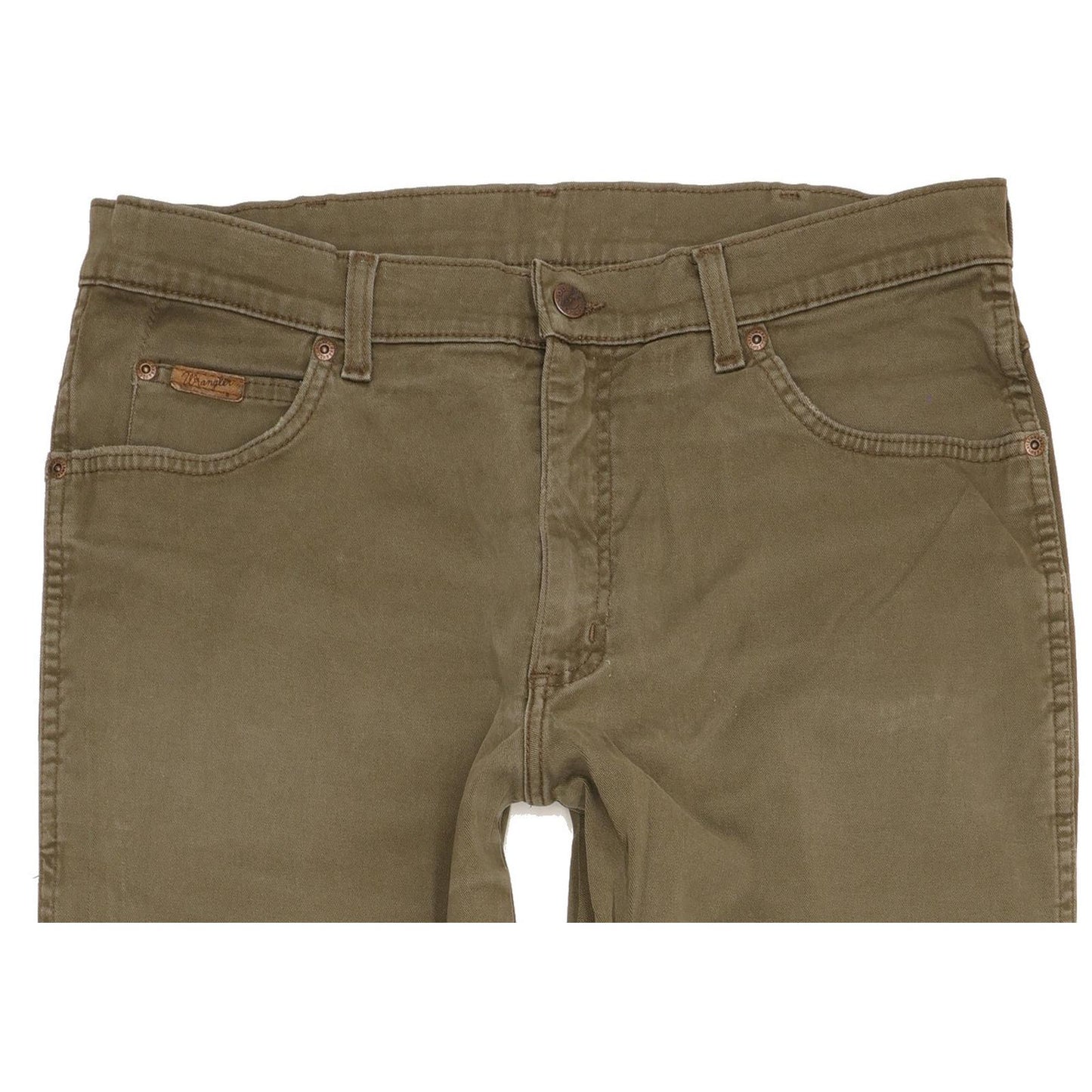 Wrangler Men Brown Straight Regular Stretch Jeans W34 L33