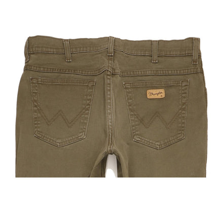 Wrangler Men Brown Straight Regular Stretch Jeans W34 L33
