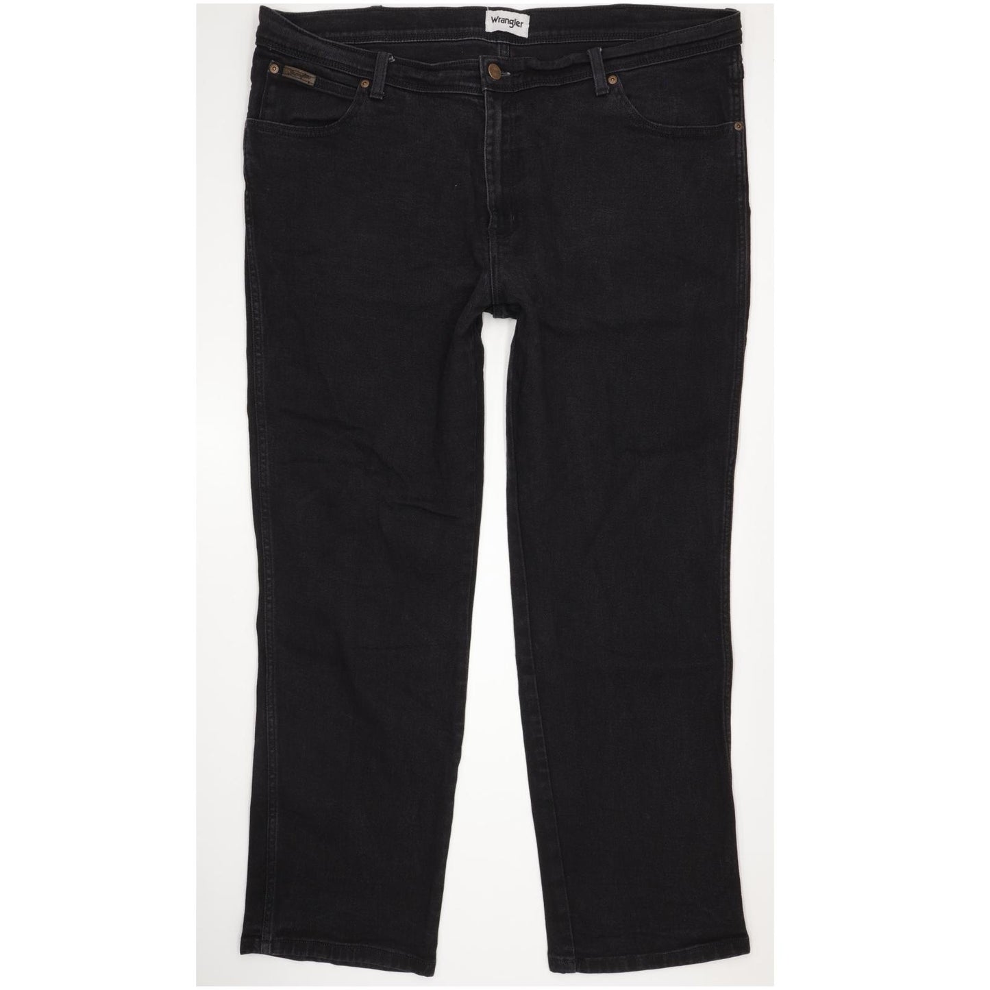 Wrangler Texas Men Black Straight Regular Stretch Jeans W42 L31
