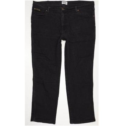 Wrangler Texas Men Black Straight Regular Stretch Jeans W42 L31