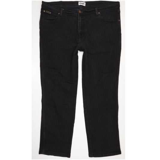 Wrangler Texas Men Black Straight Regular Stretch Jeans W42 L31