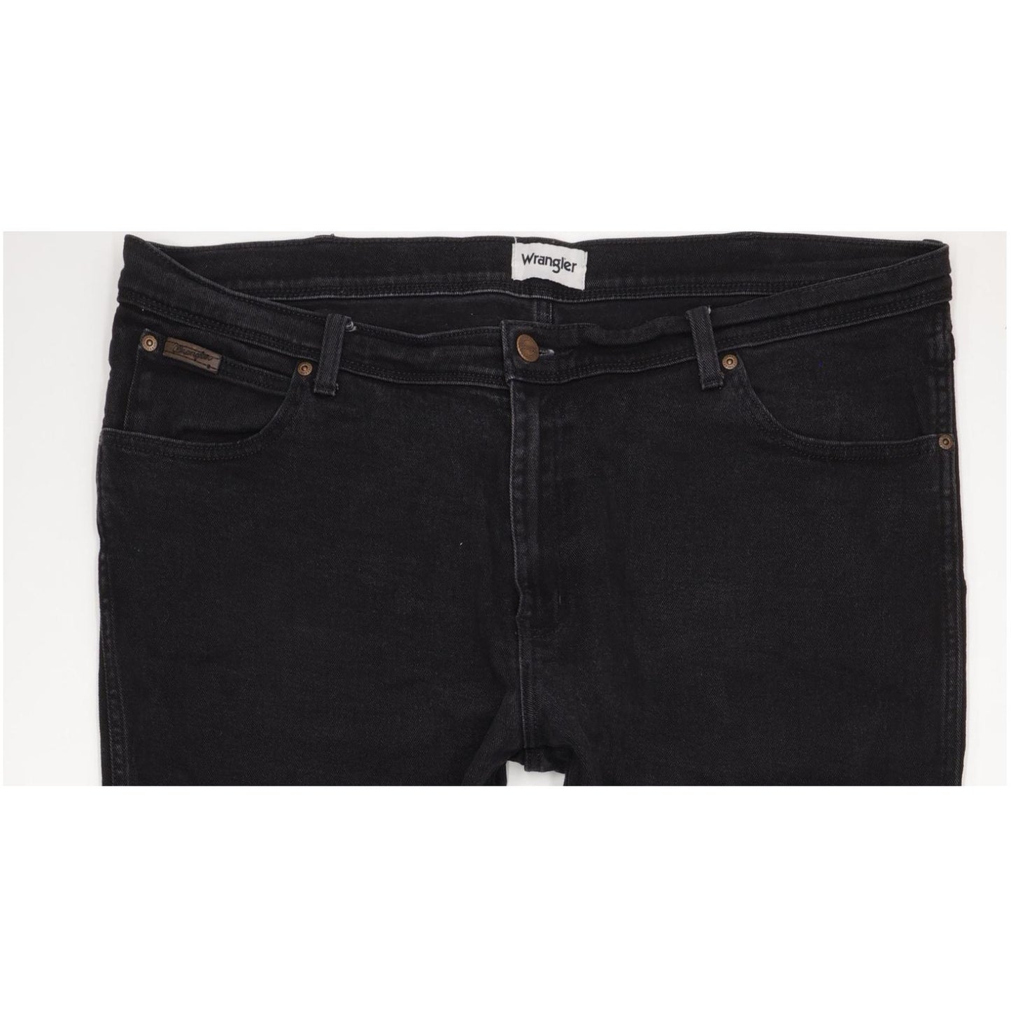 Wrangler Texas Men Black Straight Regular Stretch Jeans W42 L31