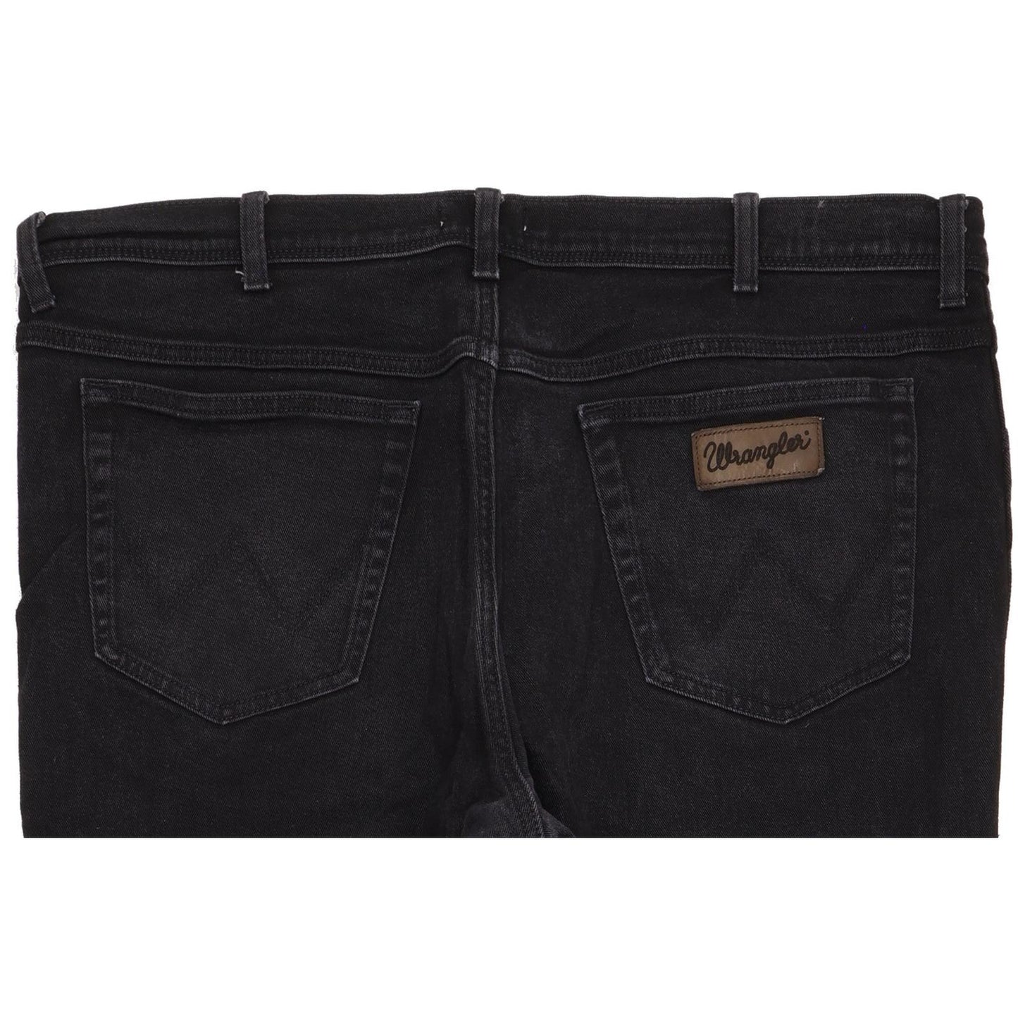 Wrangler Texas Men Black Straight Regular Stretch Jeans W42 L31