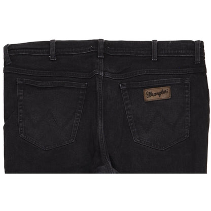 Wrangler Texas Men Black Straight Regular Stretch Jeans W42 L31