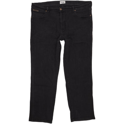 Wrangler Texas Men Black Straight Regular Stretch Jeans W42 L32