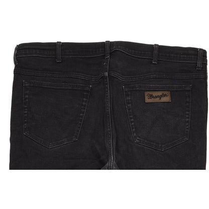 Wrangler Texas Men Black Straight Regular Stretch Jeans W42 L32