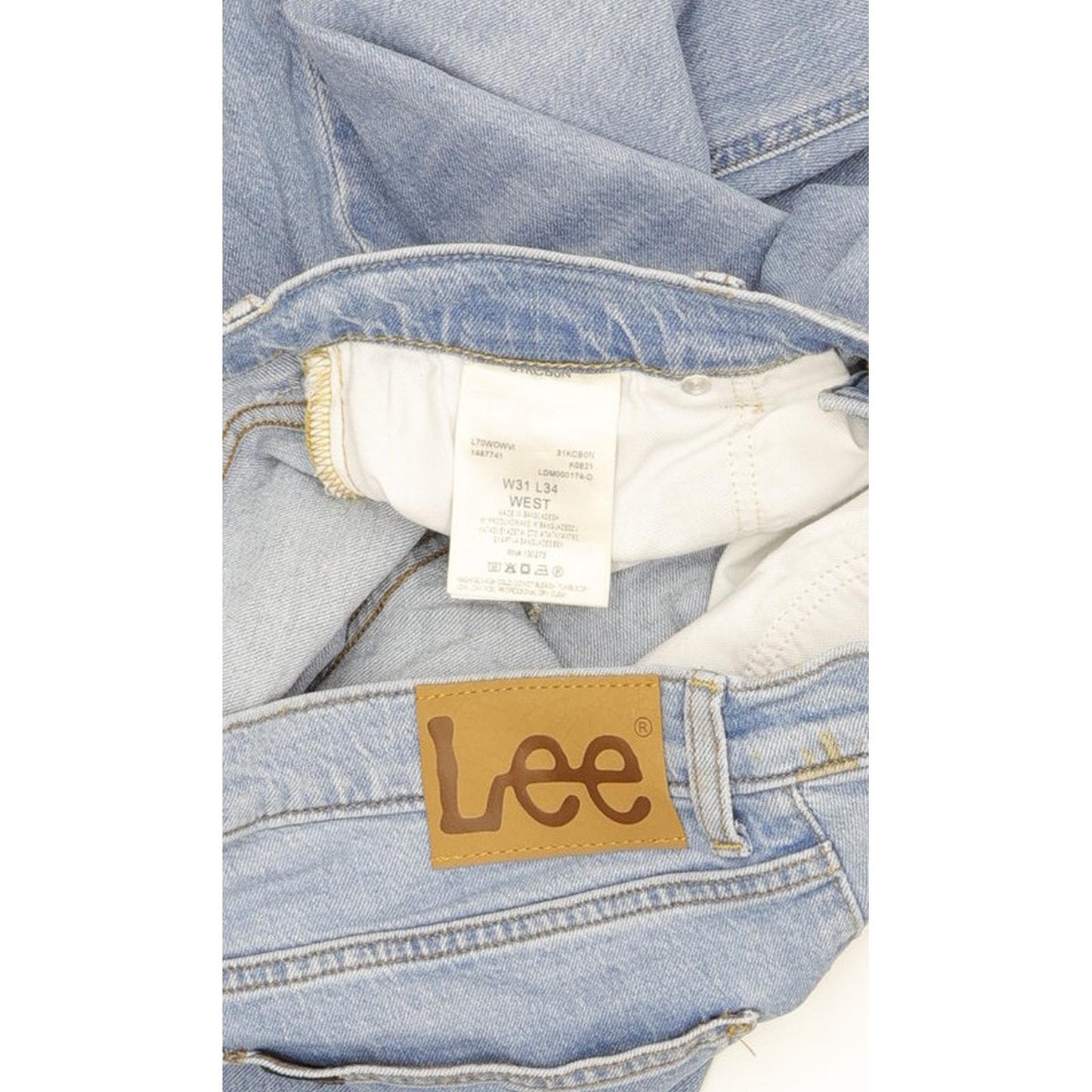 Lee West Men Blue Straight Regular Stretch Jeans W31 L31