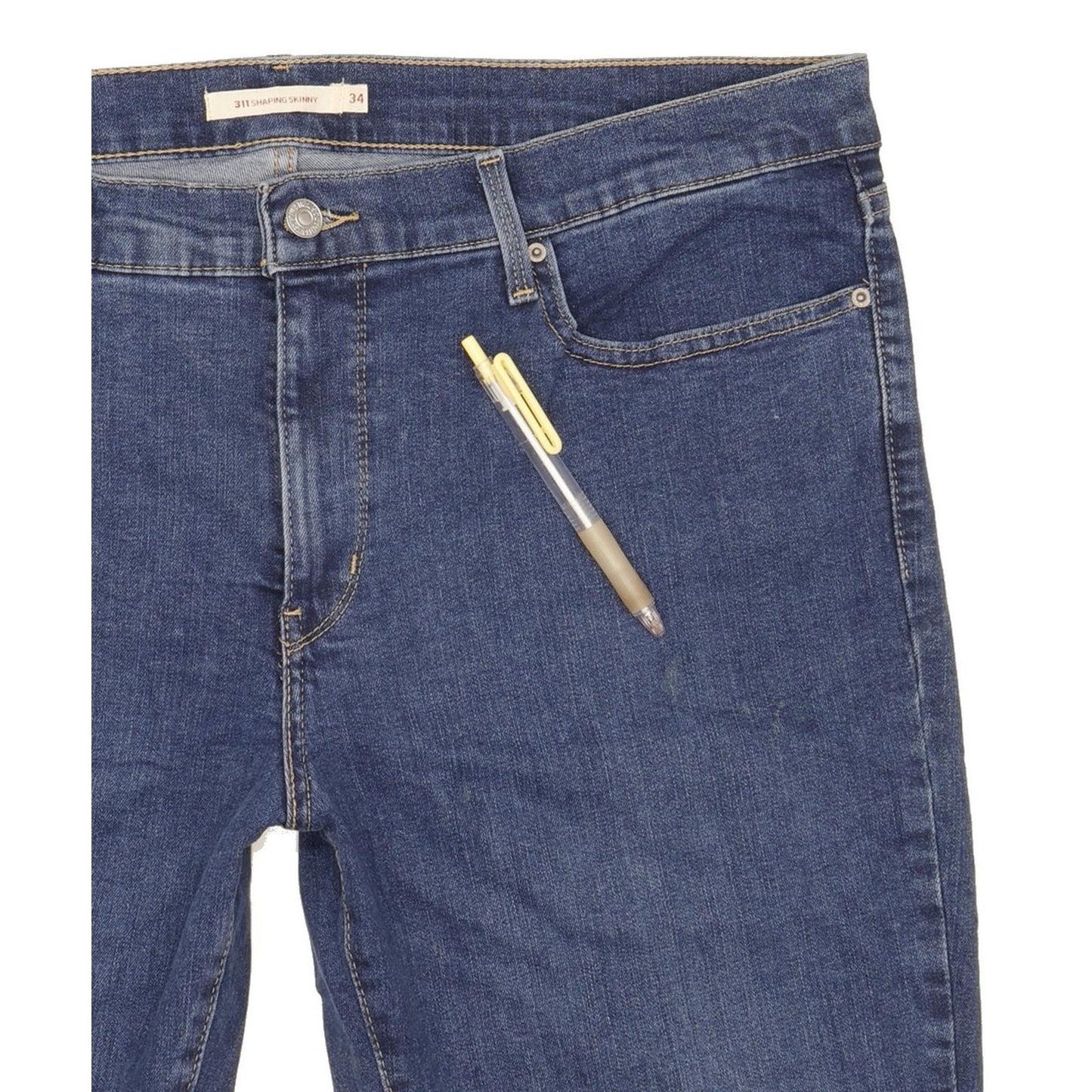 Levi's 311 Shaping Blue Skinny Slim Stretch Jeans High Waisted W34 L32