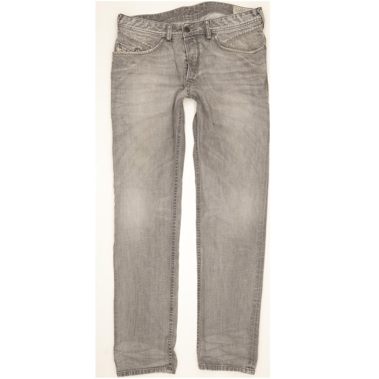 Diesel Iakop 008QP Men Grey Tapered Slim Jeans W33 L32