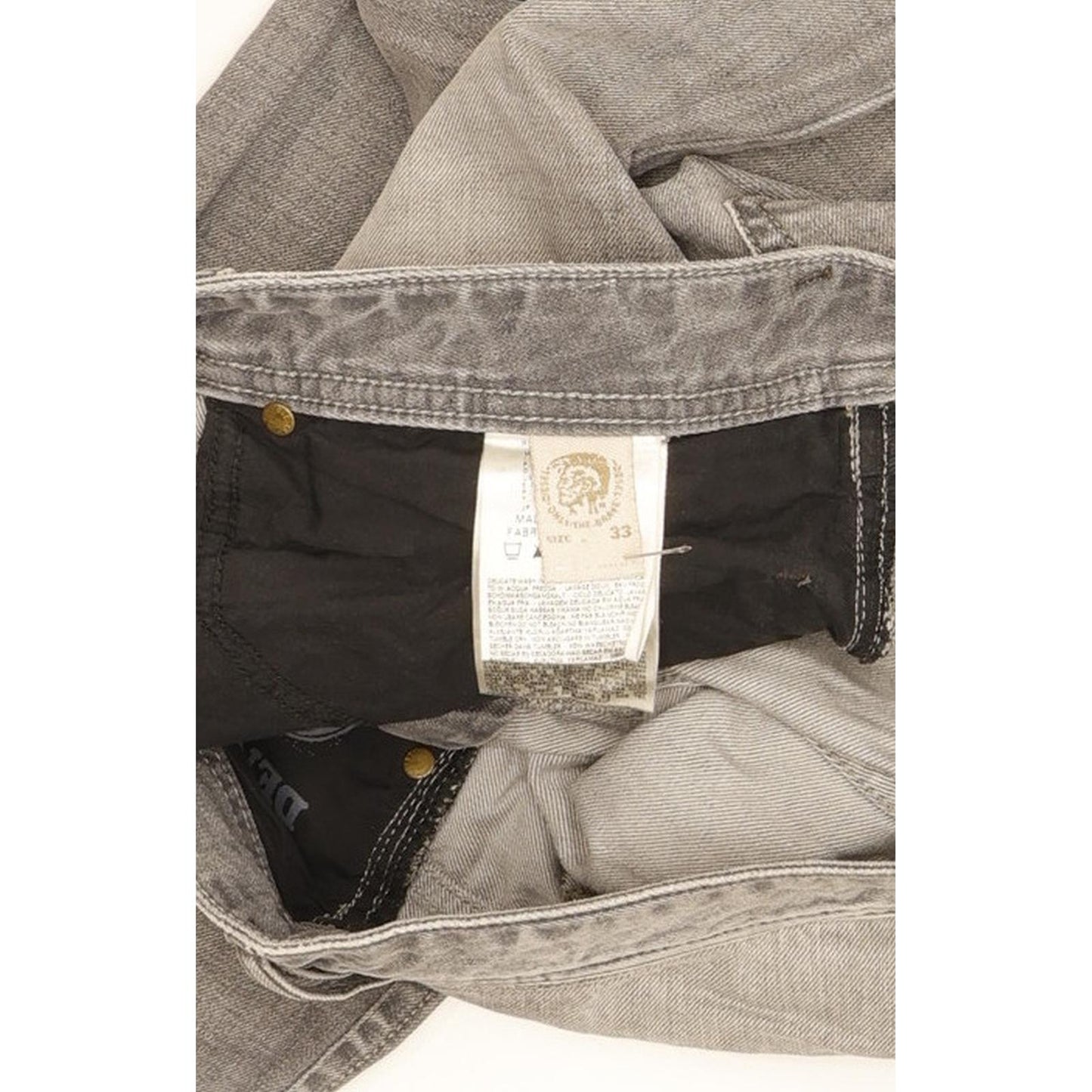 Diesel Iakop 008QP Men Grey Tapered Slim Jeans W33 L32