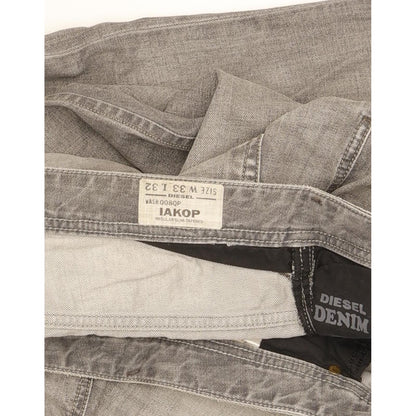Diesel Iakop 008QP Men Grey Tapered Slim Jeans W33 L32