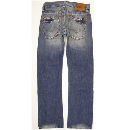Replay Men Blue Straight Regular Jeans W29 L32