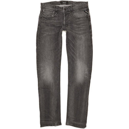 Replay Men Grey Straight Regular Stretch Jeans W30 L33