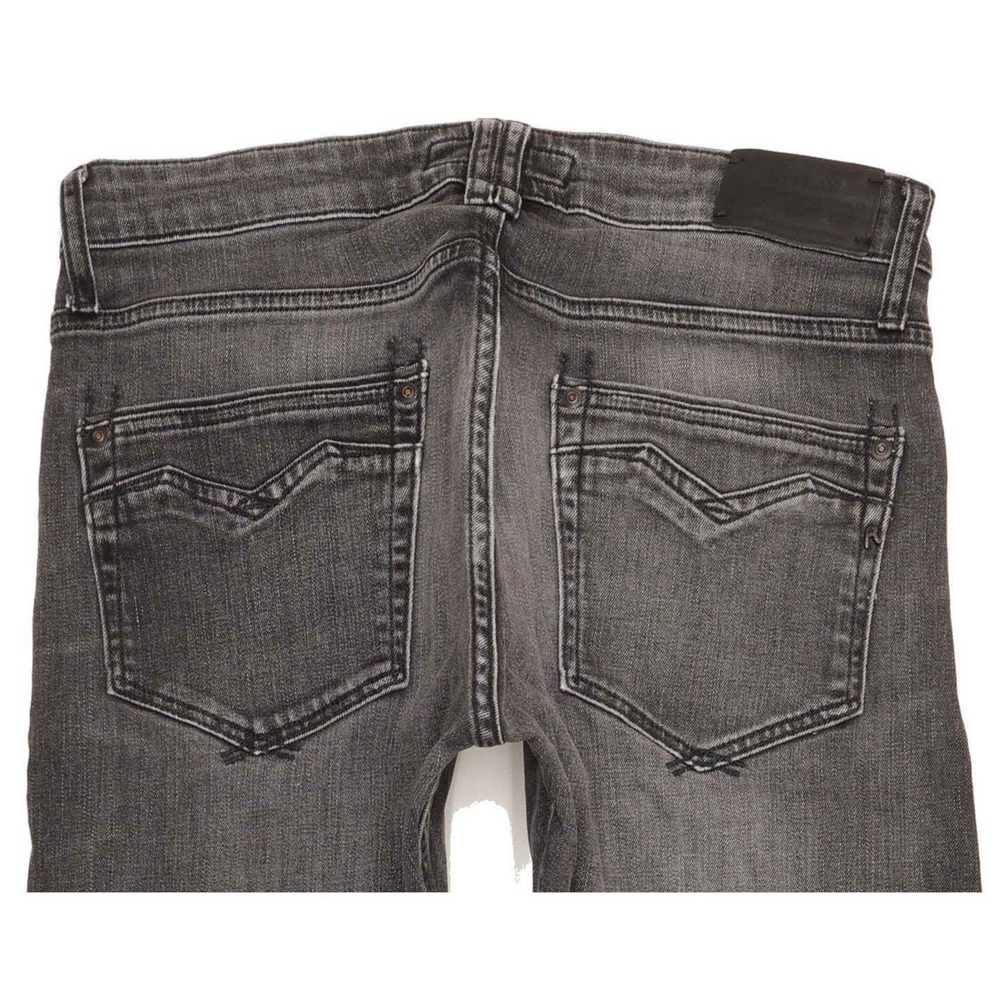 Replay Men Grey Straight Regular Stretch Jeans W30 L33