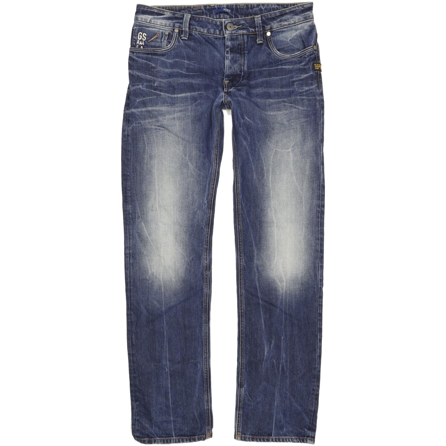 G-Star Attacc Men Blue Straight Slim Jeans W32 L33