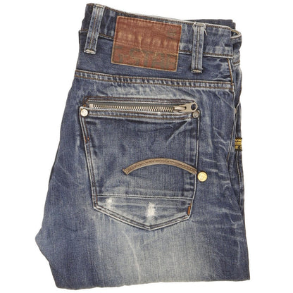 G-Star Attacc Men Blue Straight Slim Jeans W32 L33