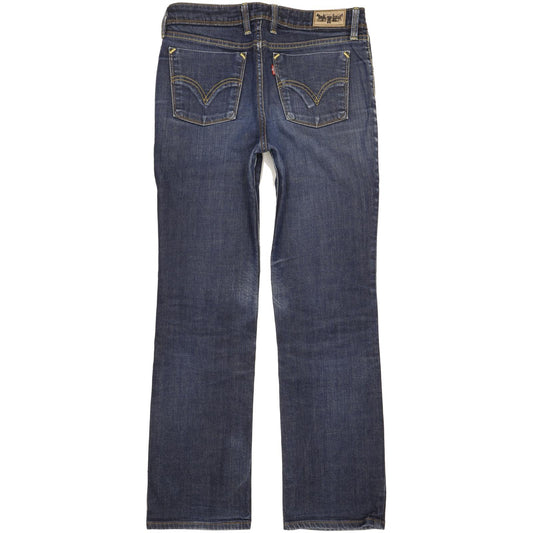 Levi's 627 Women Blue Straight Regular Stretch Jeans W32 L31