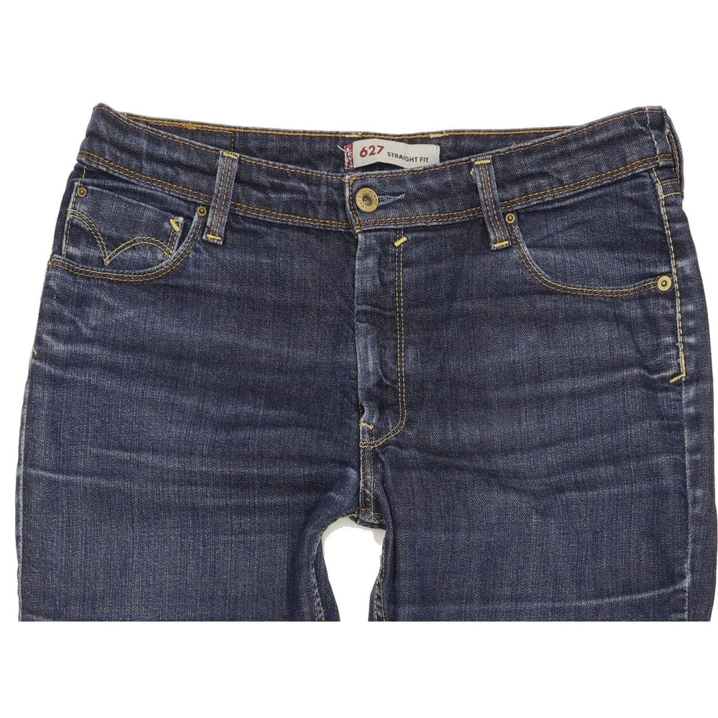 Levi's 627 Women Blue Straight Regular Stretch Jeans W32 L31
