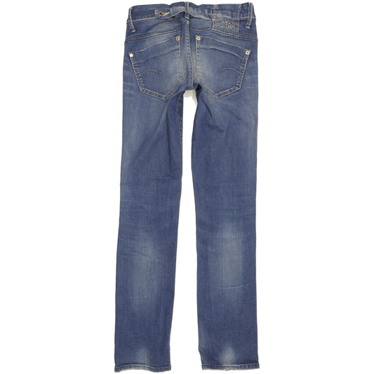 G-Star Midge Women Blue Straight Slim Stretch Jeans W26 L32