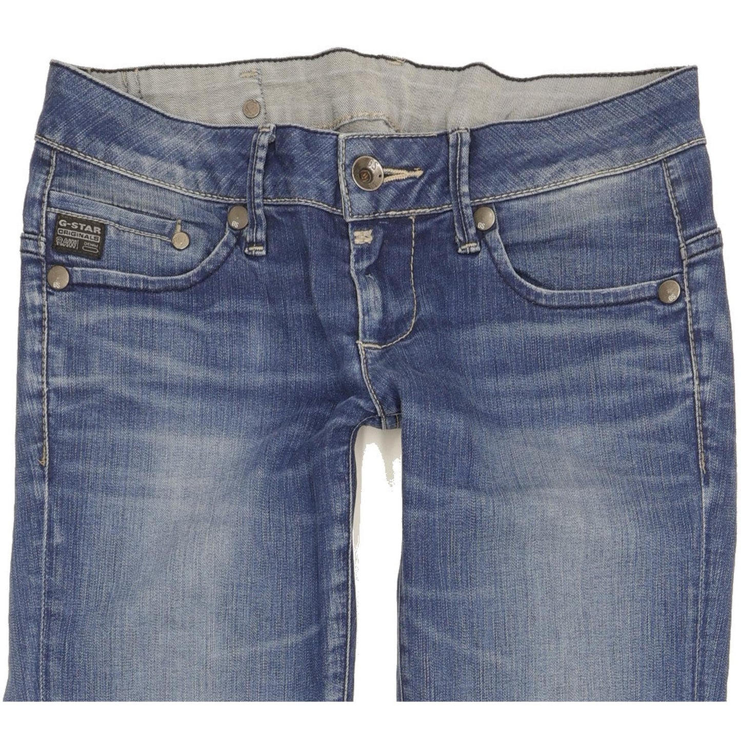 G-Star Midge Women Blue Straight Slim Stretch Jeans W26 L32