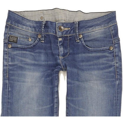G-Star Midge Women Blue Straight Slim Stretch Jeans W26 L32