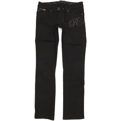 G-Star Women Black Straight Slim Stretch Jeans W28 L32