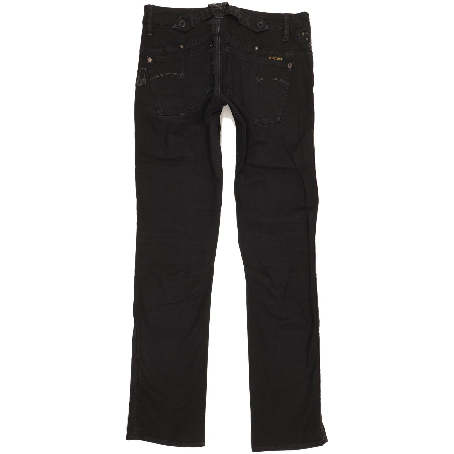 G-Star Women Black Straight Slim Stretch Jeans W28 L32