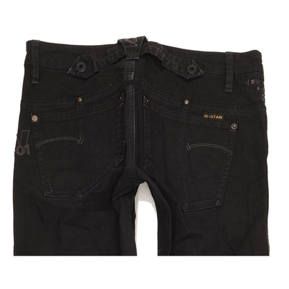 G-Star Women Black Straight Slim Stretch Jeans W28 L32
