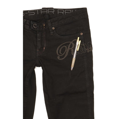 G-Star Women Black Straight Slim Stretch Jeans W28 L32