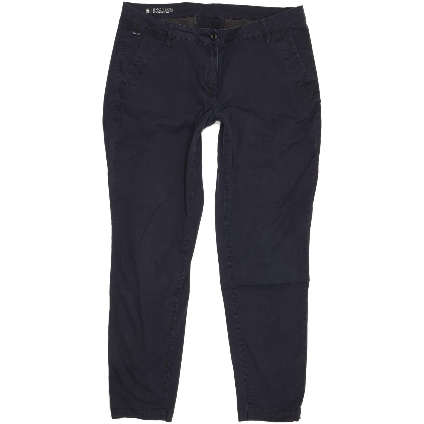 G-Star Bronson Women Navy Skinny Slim Chino Stretch Trousers W33 L31