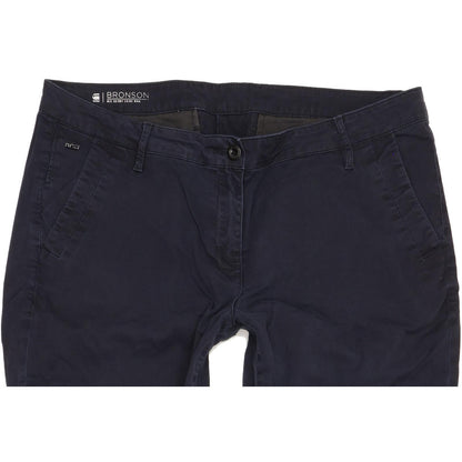 G-Star Bronson Women Navy Skinny Slim Chino Stretch Trousers W33 L31
